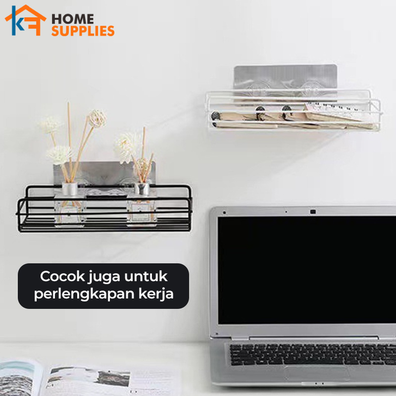 【KF】Rak Sudut Kamar Mandi Tempel Dinding Serbaguna Rak Sudut Dapur Bumbu Tempel Keramik