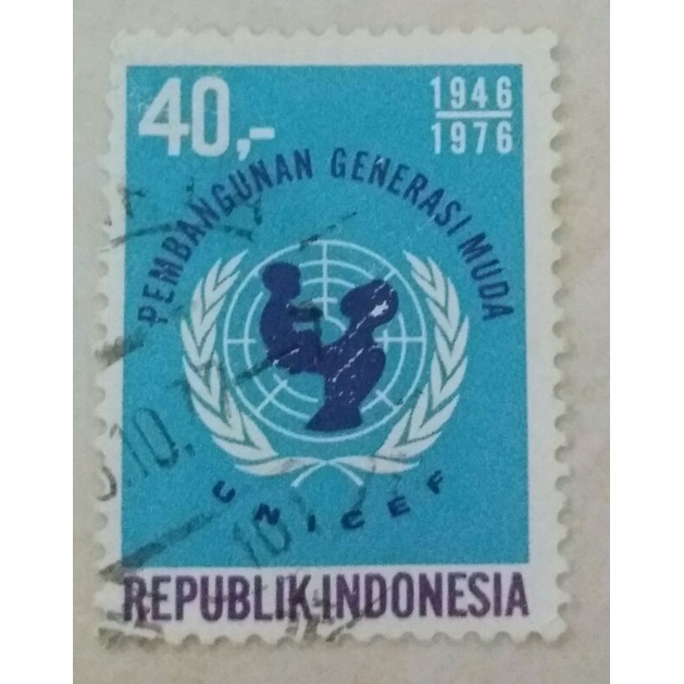 

(AA) Perangko HUT ke 30 UNICEF Tahun 1976 Single Set Used