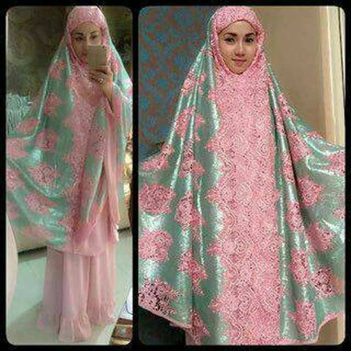 Termurah !!! Azurra Shop Mukena Flower Payet Al Gani Mekena Dewasa Fashion Muslim Murah