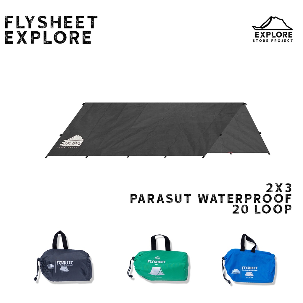 EXPLORE STORE PROJECT || FLYSHEET 2X3 || TENDA PRAMUKA | TENDA DARURAT | TENDA TARPTENT | FLYSHEET W