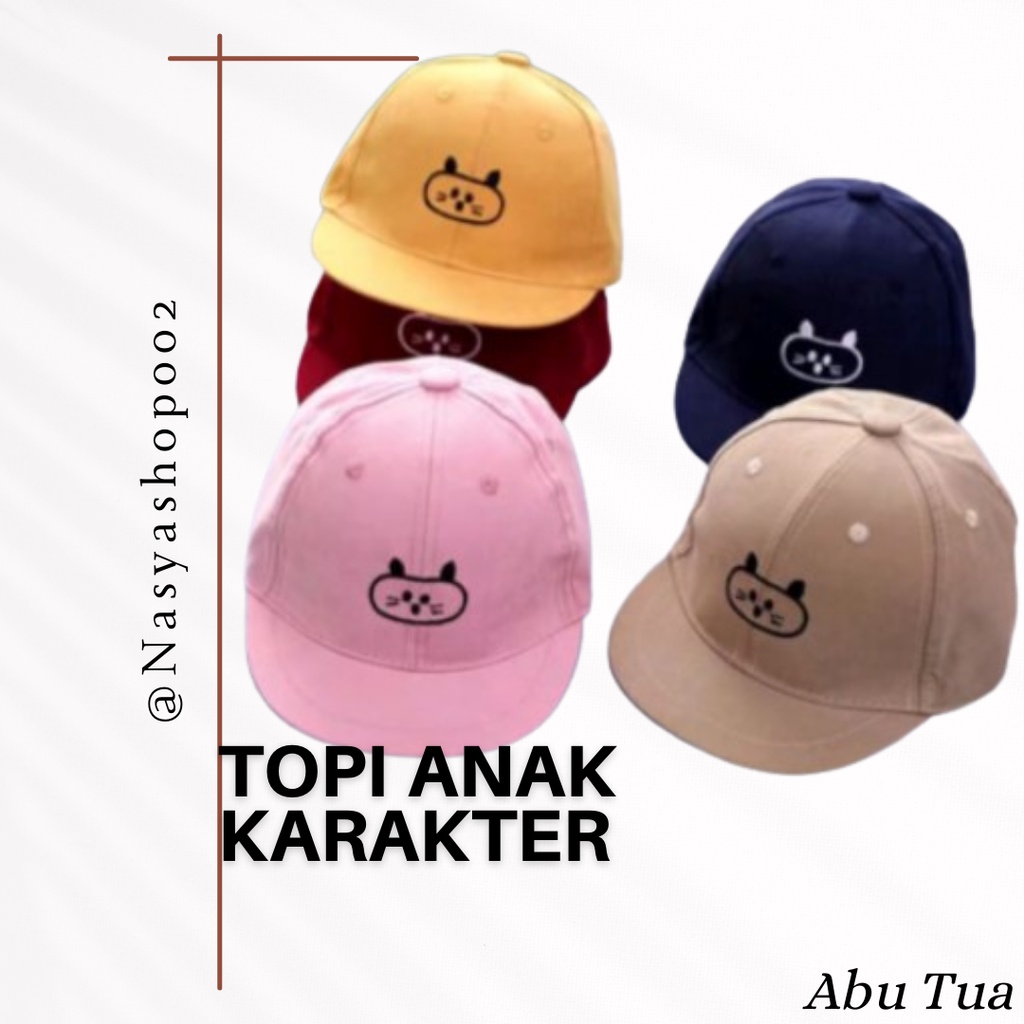 Topi anak karakter Laki Laki Perempuan 0-3 Tahun Topi bayi Topi anak lucu Topi anak motif topi bayi 