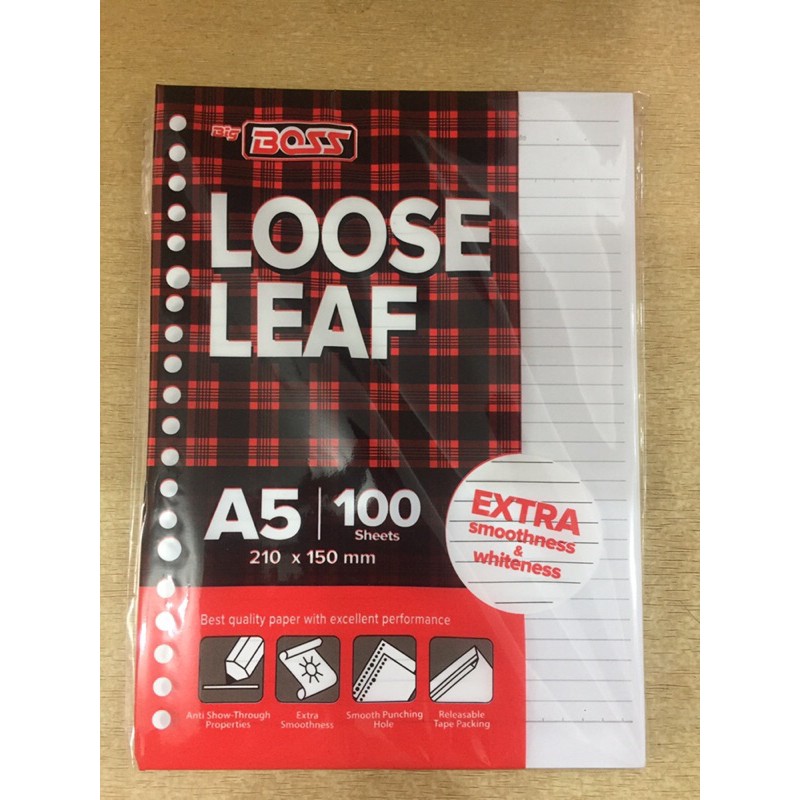 

Kertas binder/loose leaf A5 BigBOSS 100