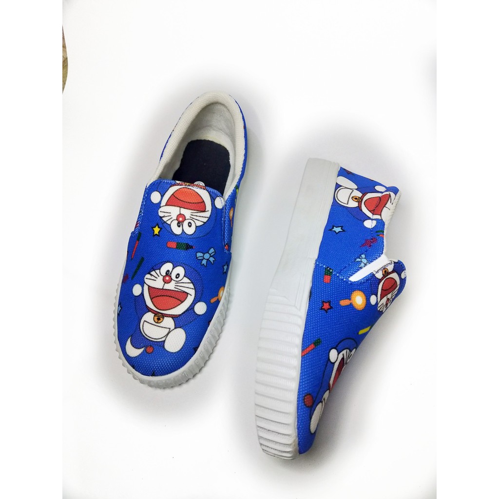 SEPATU WANITA SLIP ON DORAEMON DORAMI BEST SELLER MURAH - BIRU