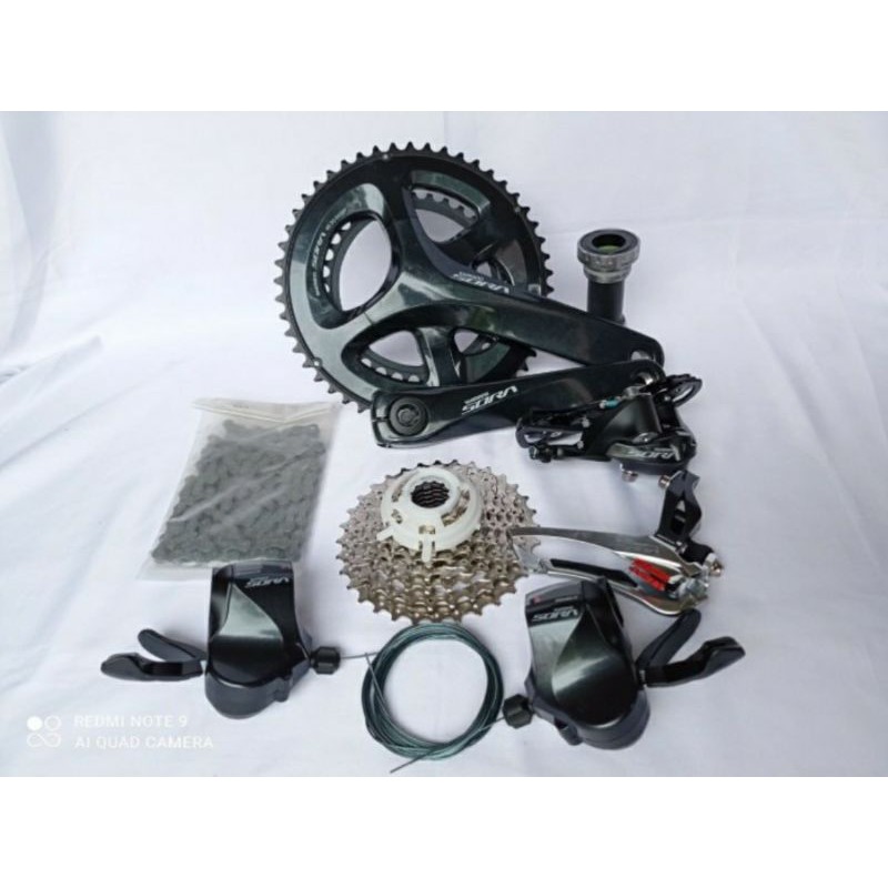 Grup set Shimano SORA R3000 2x9speed,groupset Sora flatbar seli