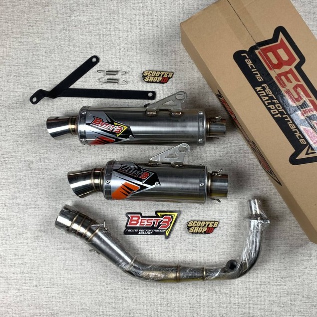 Knalpot Racing Best3 Fullsystem Corong Thailook Vespa Matic Sprint Primavera S LX