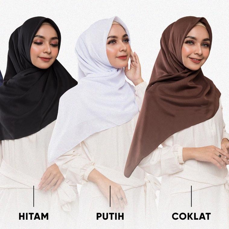 ♖ Basic Voal Umama Jahit Tepi 4C 110 Cm Murah Pilih Warna Jilbab Segi Empat Polos ➻