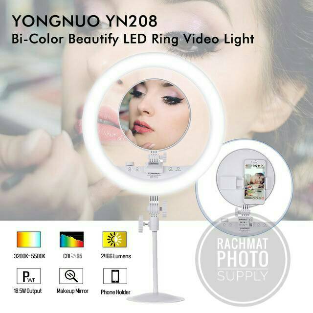 YONGNUO YN208 LED Ring Light Smartphone YN-208 Bicolor 3200-5500K