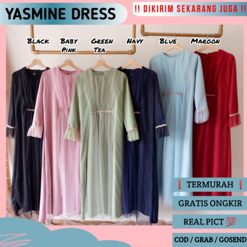 YASMINE DRESS / DRESS PESTA / SERAGAMAN / DRESS RAYA