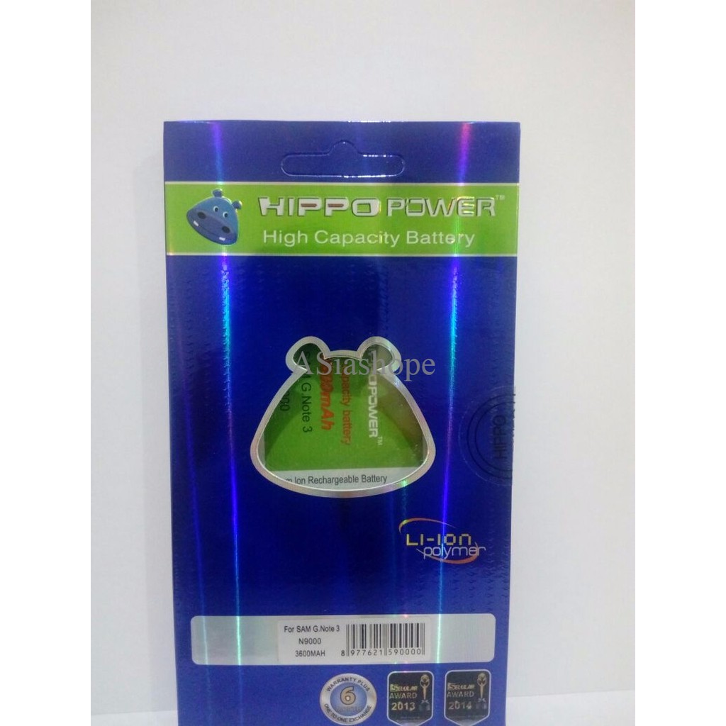 Baterai / batre Hippo Samsung - Note 3 / N9000 (3600MAH)