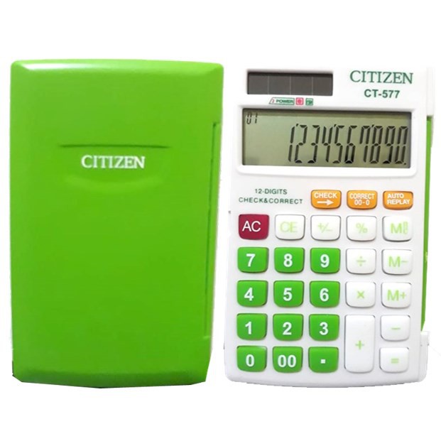 Kalkulator Citizen CT-718 Warna Kalkulator Dagang / Kantor Warna Warni Kalkulator 12 Digit