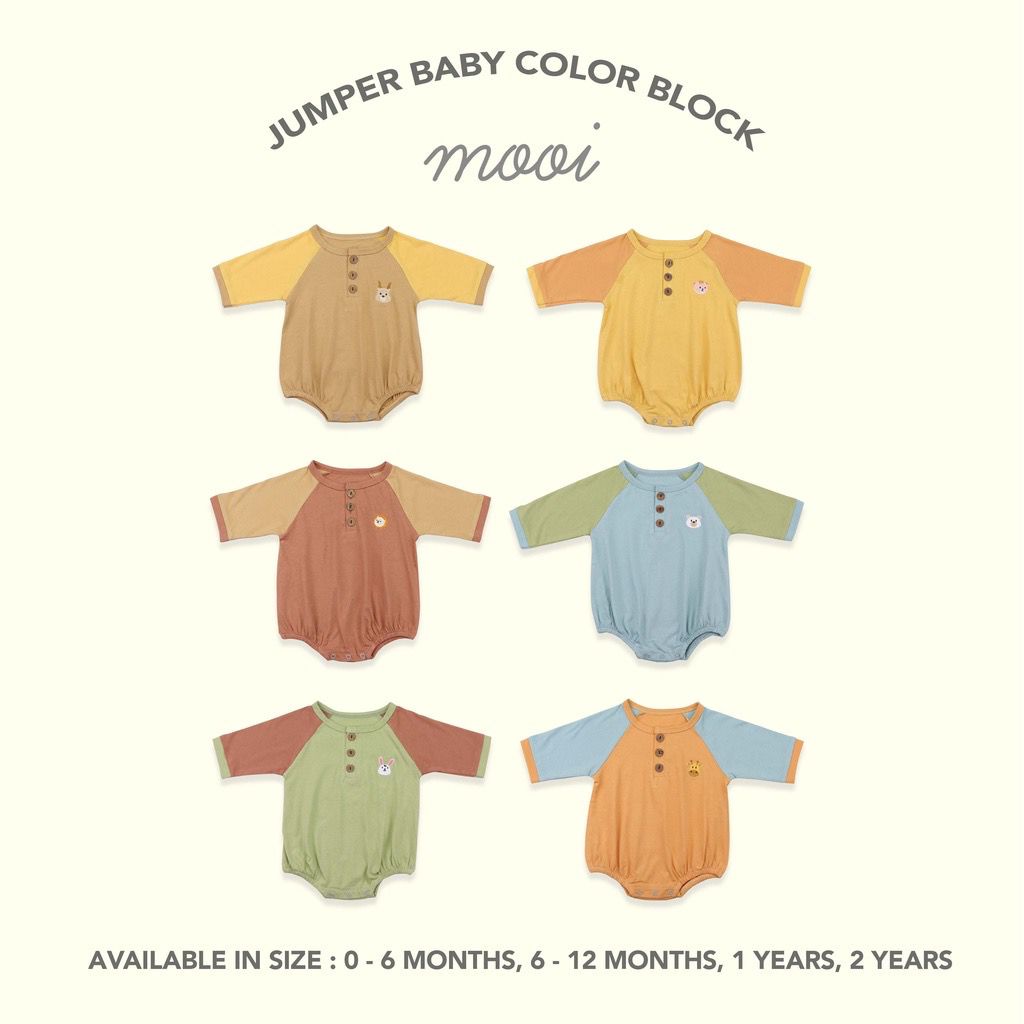 Mooi Baby Jumper Color Block 0-2 y / Jumper Bayi