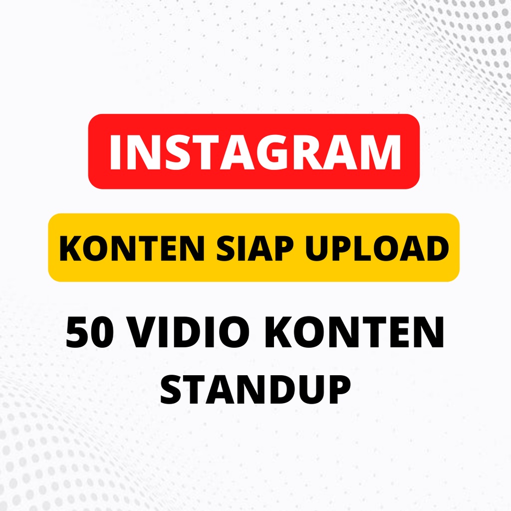 Jual Jasa Pembuatan Konten Instagram Vidio Standup Indonesia|Shopee