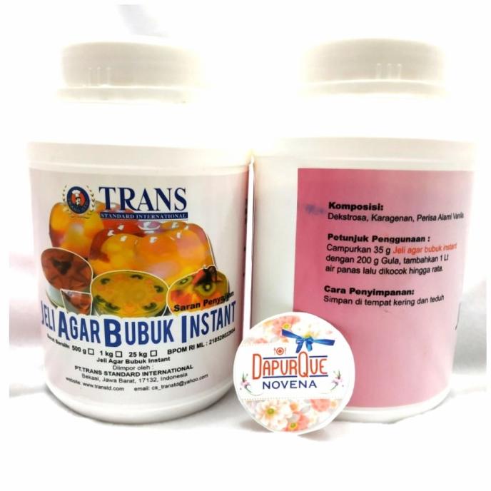 

TRANS JELI AGAR BUBUK INSTANT-INSTANT JELLY POWDER 500G ---NEW---