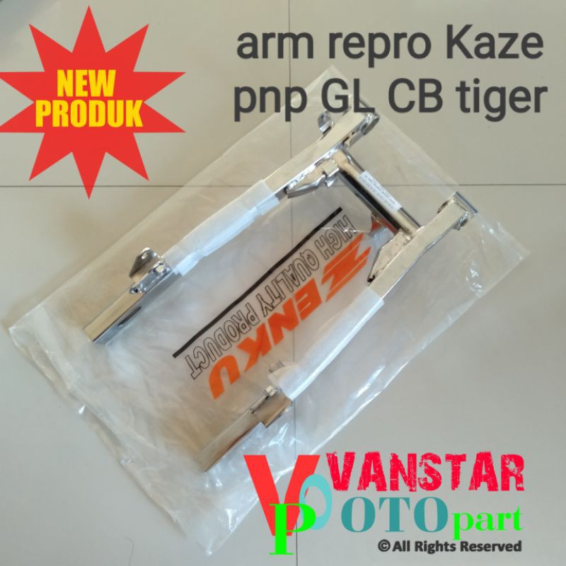 arm repro GL CB tiger model kaze bahan tebal crome kilap