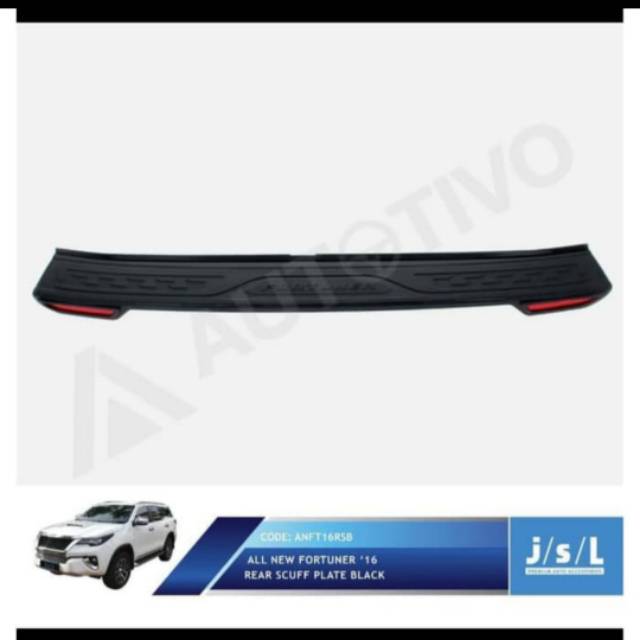 Sillplate belakang all new Fortuner exclusive black jsl