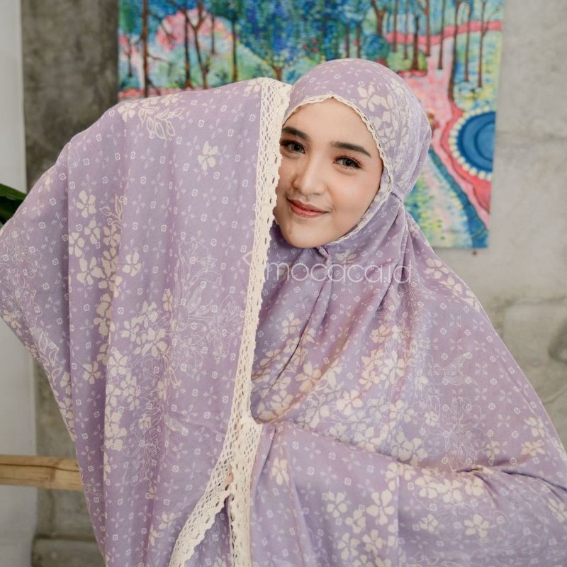 mukena dewasa jumbo 2 in 1 rayon premium motif elegan simple premium free tas traveling warna