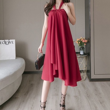 Dress Midi Wanita Tali Korea Bahan Shakila Streat