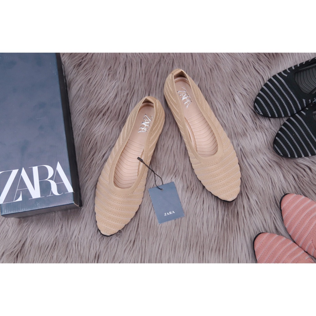 Sepatu Wanita Flat Sepatu Heels Wanita Terbaru Flatshoes Zara Kekinian Wanita Rajut Flyknitt Sepatu Slip Sepatu Kerja Wanita