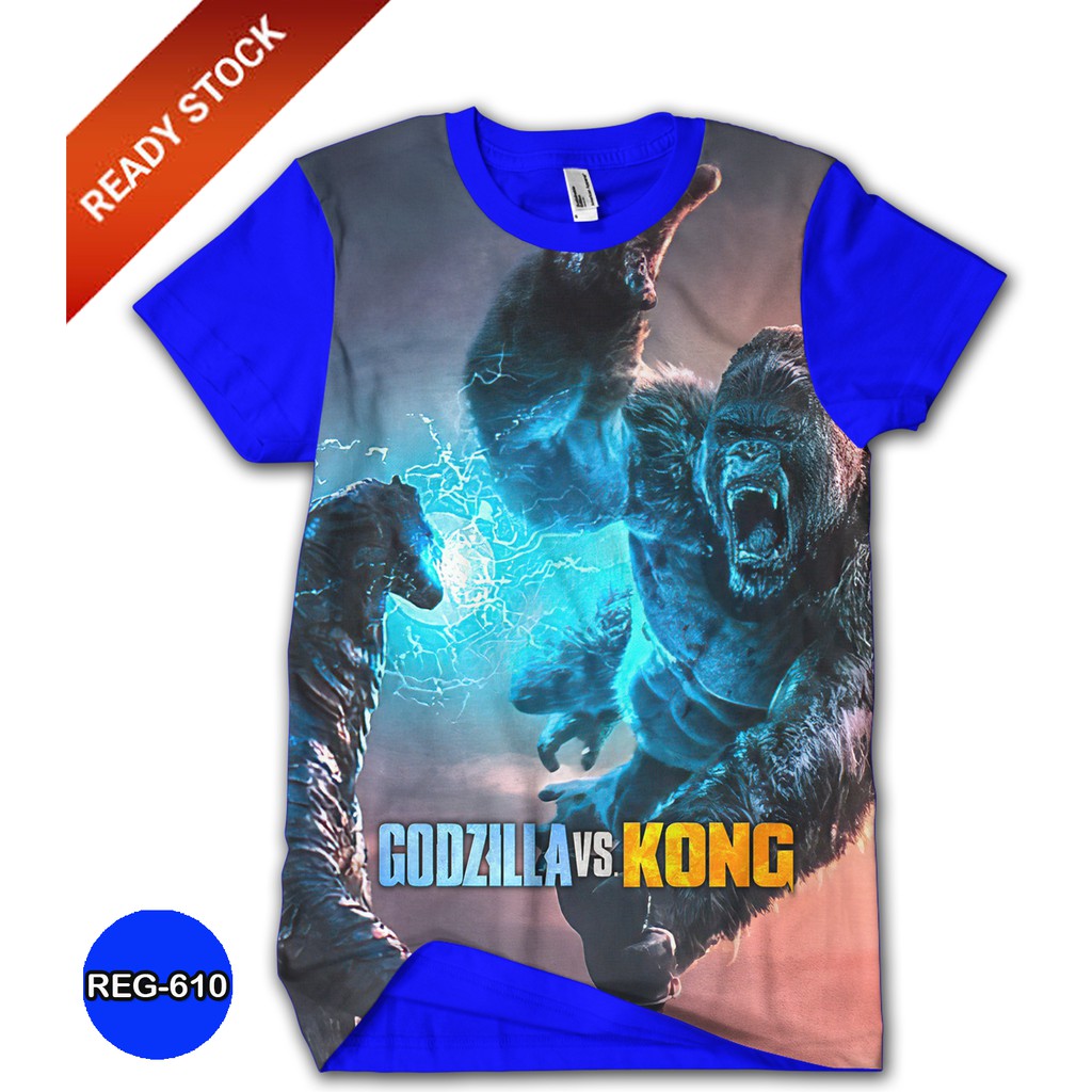 Baju DEWASA Godzilla vs Kong Baju Film Monster Legendary Kaos Godzilla vs Kong 3D Printing #REG-610