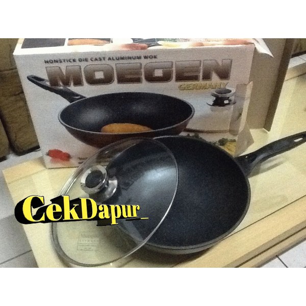 PANCI MOEGEN GERMANY MARBEL COATING WOK PAN MARBLE MOGEN GERMAN/wajan marble mogen germany asli