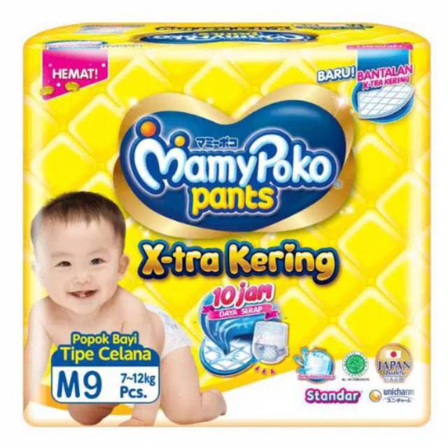 MAMYPOKO STANDAR XTRA KERING DIAPERS PANTS M9