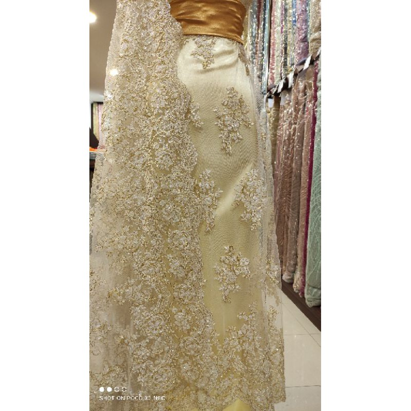 Kain Lace Brokat Batu Payet Dress