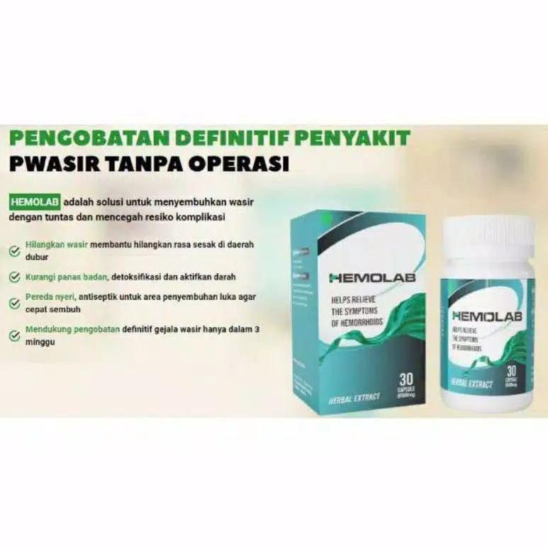 TERLARIS!!! Hemolab 100% Asli Original Obat Wasir Aman BPOM