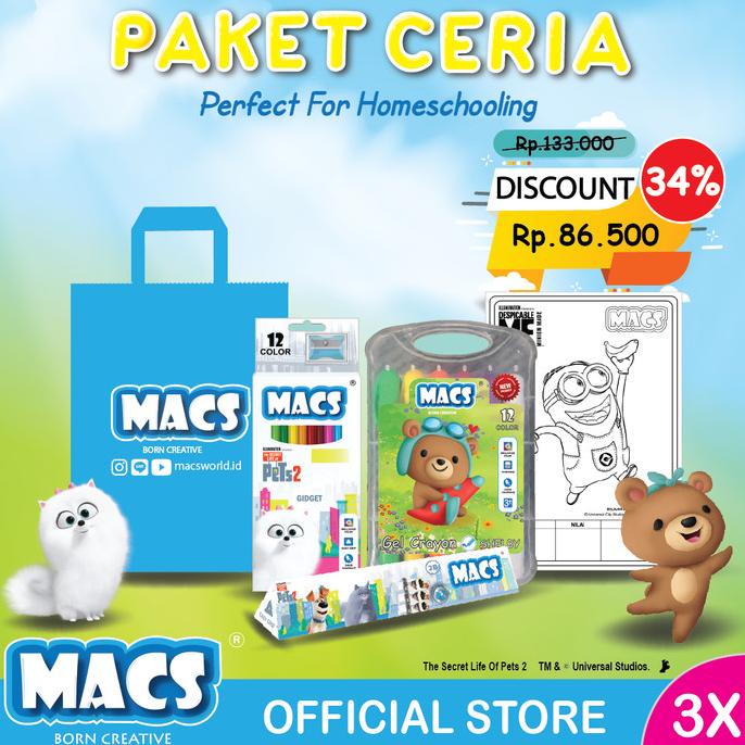 

Paket Ceria Mewarnai Pensil Warna Gel Crayon Color pen Set