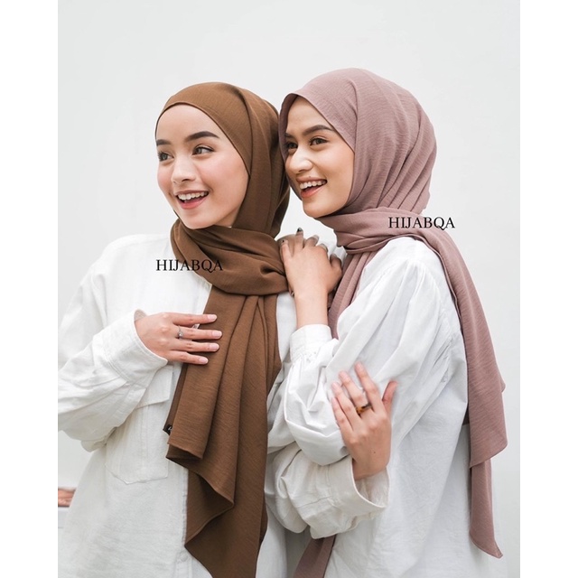 HIJABQA - Crinkle Shawl Pashmina Crinkle Airflow Premium