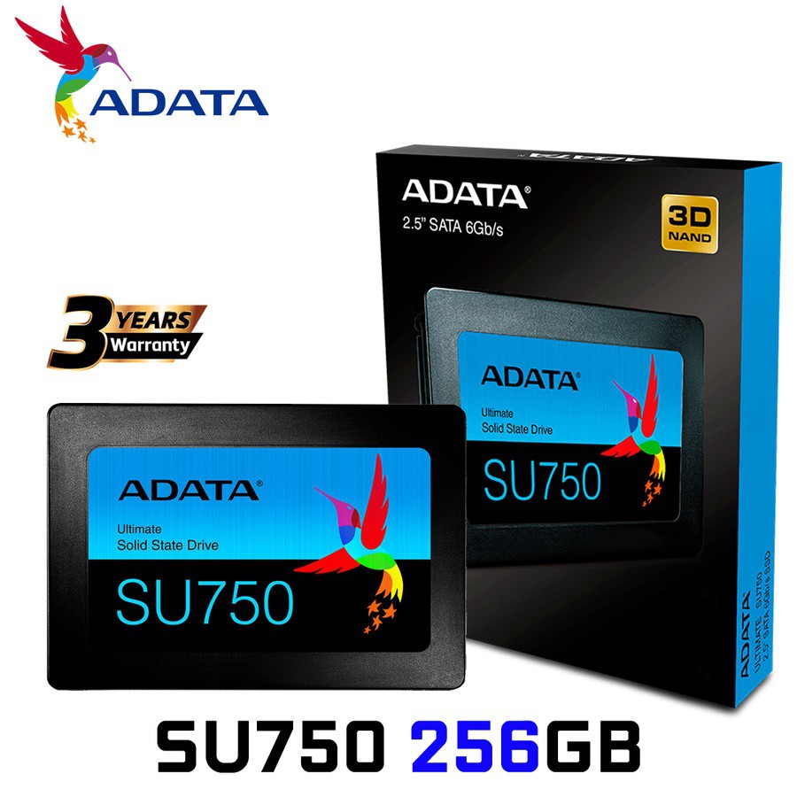 SSD Adata 256GB - SU750 Ultimate 3D Nand 2.5 SATA III