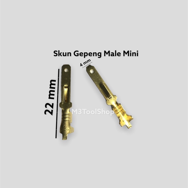 Jual Skun Kabel Gepeng Male Mini Panjang Mm Lebar Mm Shopee Indonesia