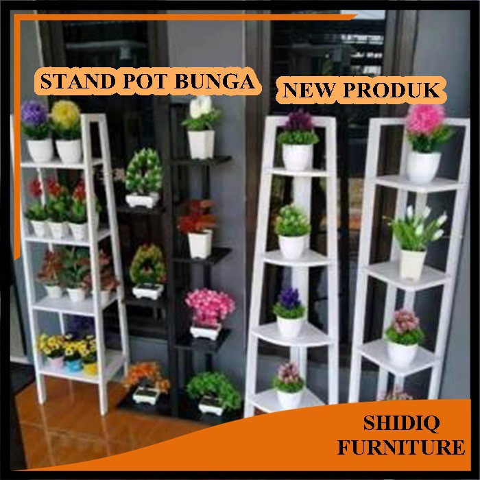 Jual RAK BUNGA MINIMALIS TEMPAT POT BUNGA KAYU RAK POT BUNGA KAYU ...