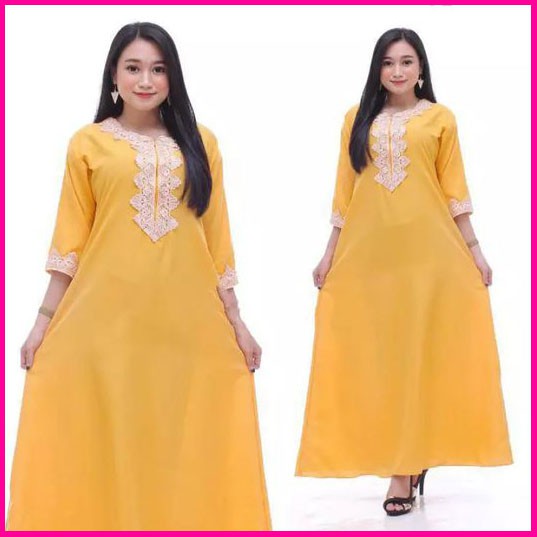 Dress Arab Premium Panjang Lengan Pendek Busui Daster Muslimah HYget Super