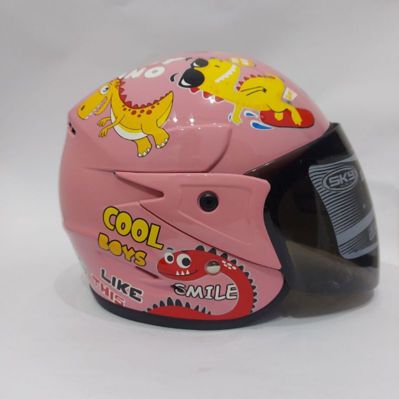 Helm Anak Dino SKY Umur 3 SD 9 Tahun