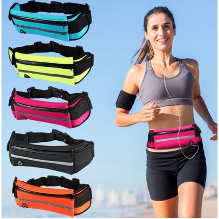 tas pinggang jogging unisex belt sport running pouch hp waterproof