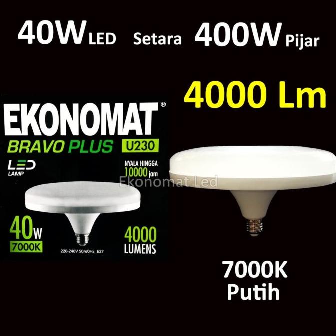 &<&<&<&] Lampu LED UFO Ekonomat Bravo 20w 30w 40w 7000K Putih Ring Donat FCL