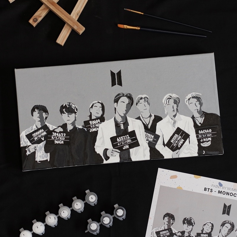 BTS Monochrome Paint by Number - Palette Project