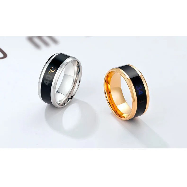 FLOWZY XXR105 Ring Korean-Japan Style/Street Style Pria Wanita Bisa Ukur Suhu Badan (SmartRinng)-COD