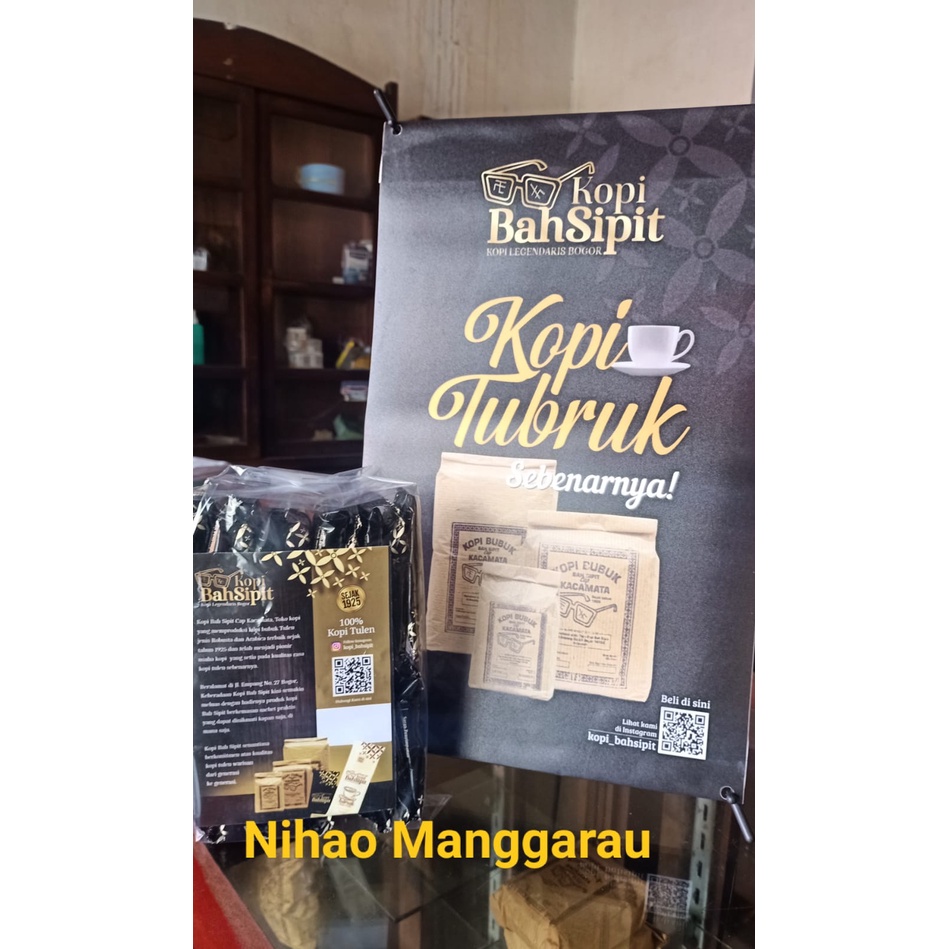 

NG KOPI TANPA GULA Bah Sipit Cap Kacamata 1 Pack Isi 20 Bks x 8gr Kopi Legend Khas Kota Bogor