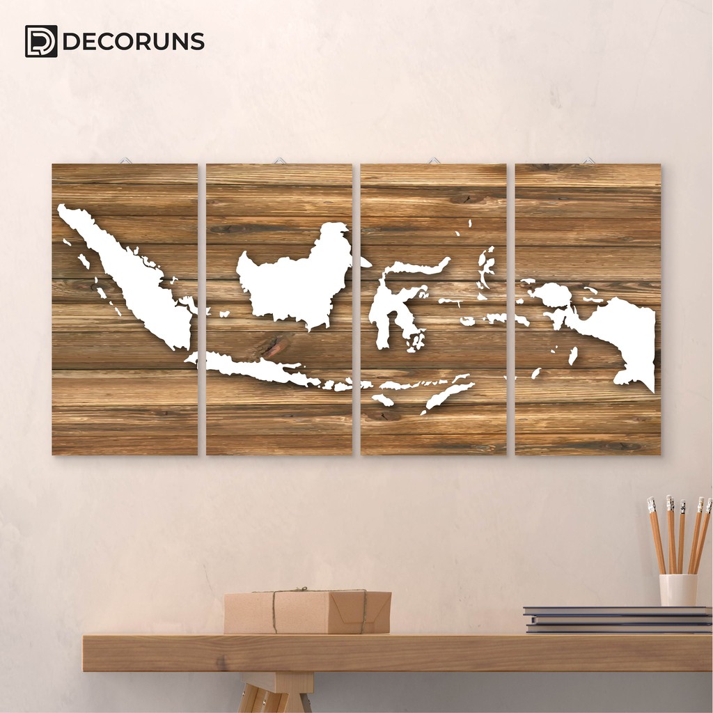 Jual Decoruns 4 pcs Hiasan Dinding Dekorasi Rumah Pajangan Kamar Peta