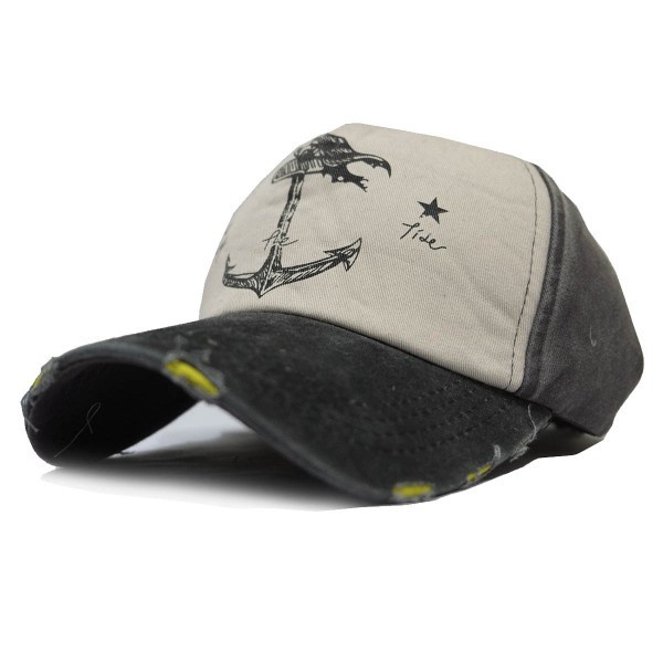 Topi Pria Topi Classic Anchor Grey/ Topi Pria/ Topi Casual Pria/ Topi Sobek(B1I8) ORIGINAL Topi Pria