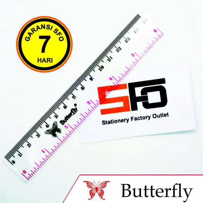 

Produk Terbaik] Penggaris Butterfly 15Cm