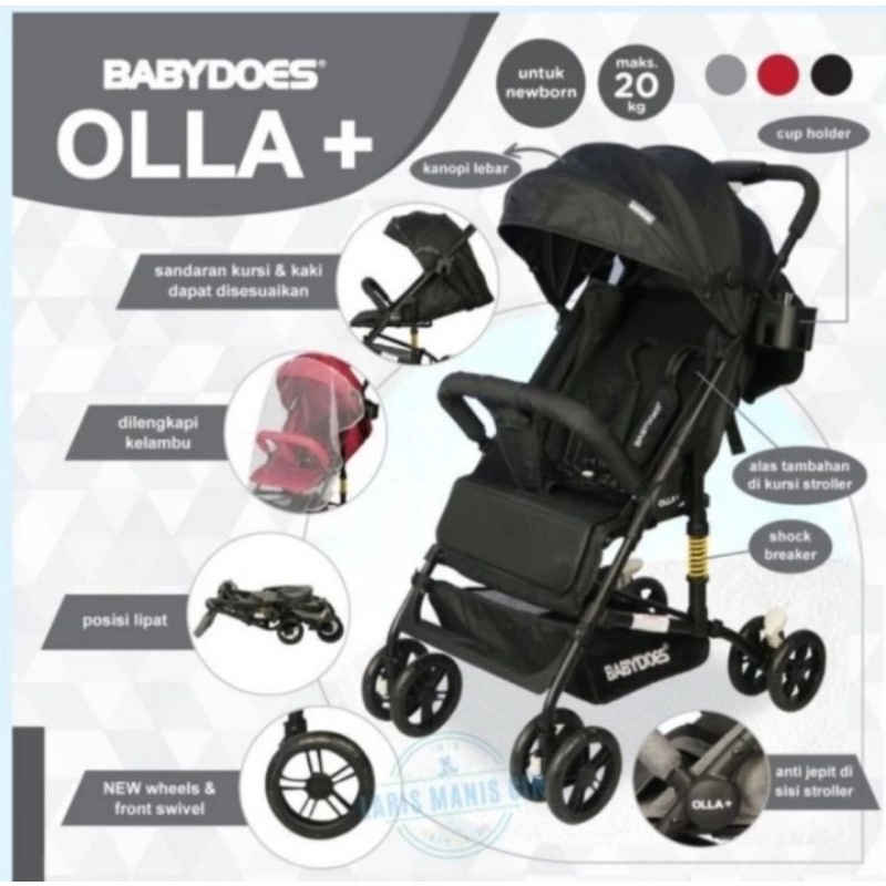 Babydoes Stroller Olla+ / Kereta Dorong Bayi | Stroller Olla | Stroller Bayi