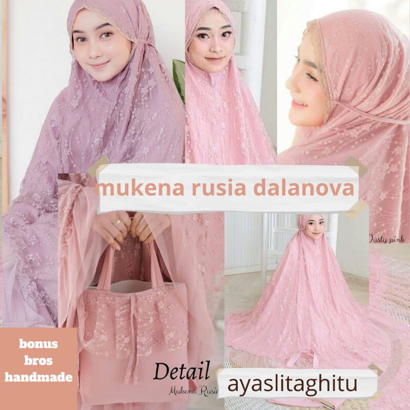 READY Mukena Rusia Dalanova Original mukena Dewasa Jumbo Mewah Terlaris terbaru 2022 SIAP KIRIM