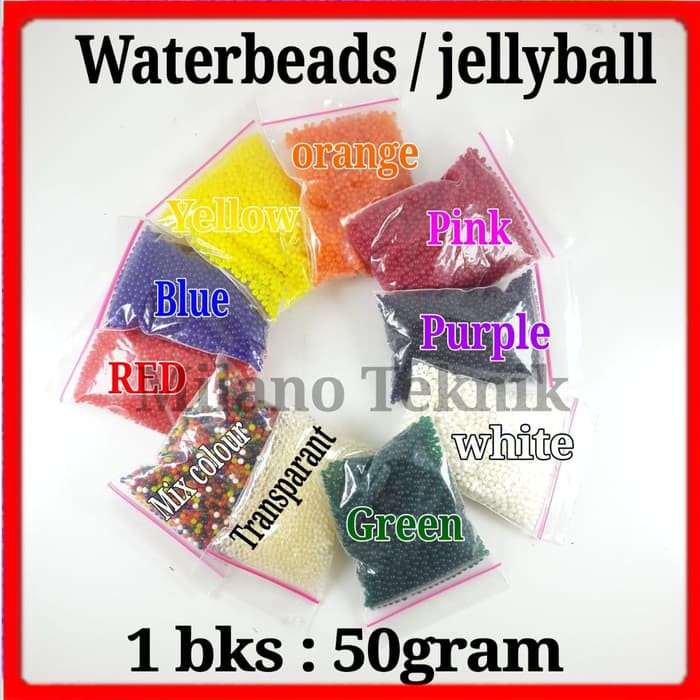 50gram jelly ball waterbeads orbezz bola jelly mainan anak tanaman air