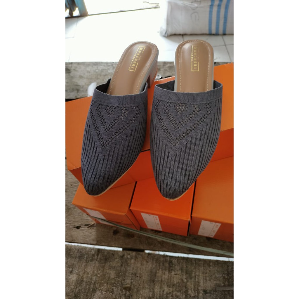 NEW SANDAL FLAT SLOP RAJUT DA03