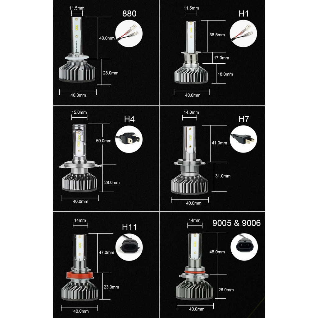 10000LM F2 Mobil Dipimpin Cahaya Canbus Nyata H4 H7 H11 H1 9006 HB4 9005 HB3 H3 LED Headlight ZES