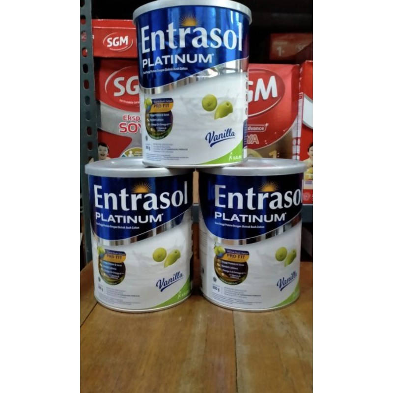 Entrasol platinum vanila 800 gr free 2pc entrasol quickstart