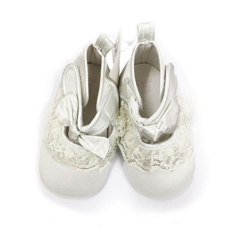 Prewalker Baby Shoes - White Lace