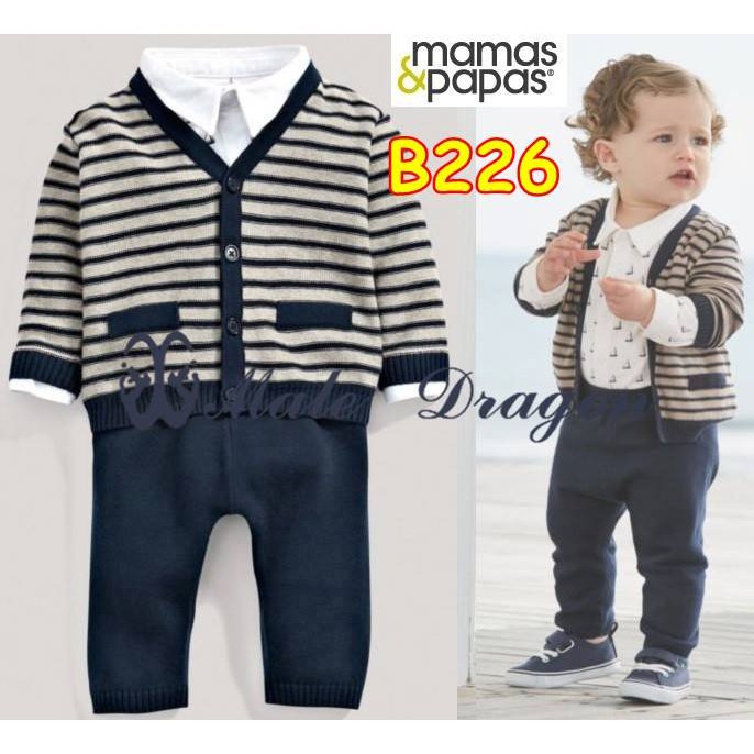 B226 SETELAN BAJU ANAK PANJANG MALE DRAGON